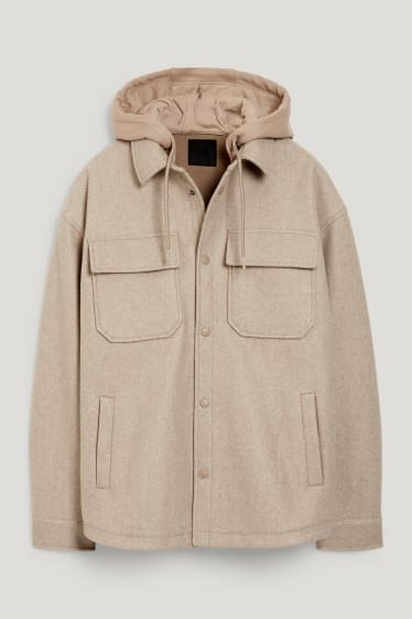 Clockhouse niños - Sobrecamisa con capucha - beige claro
