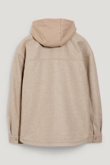 Clockhouse niños - Sobrecamisa con capucha - beige claro