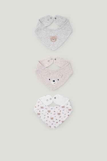 Baby Girls - Multipack of 3 - baby triangular scarf - light beige