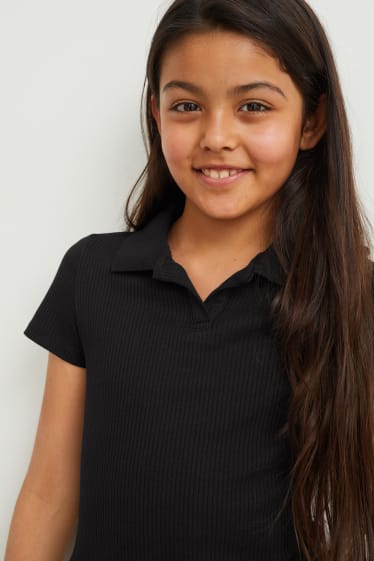 Kids Girls - Poloshirt - zwart