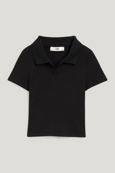 Kids Girls - Poloshirt - zwart