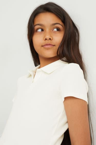 Kids Girls - Poloshirt - cremeweiß