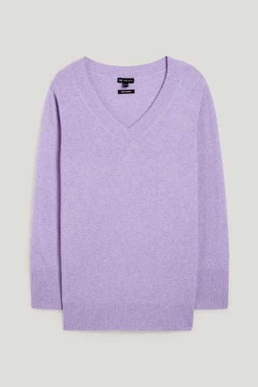 Damen - Kaschmir-Pullover - hellviolett