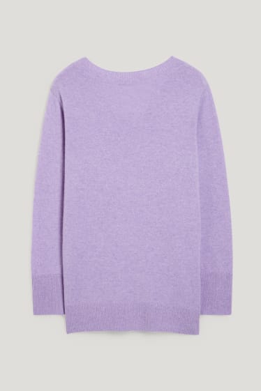 Damen - Kaschmir-Pullover - hellviolett