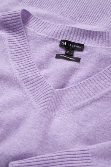 Damen - Kaschmir-Pullover - hellviolett