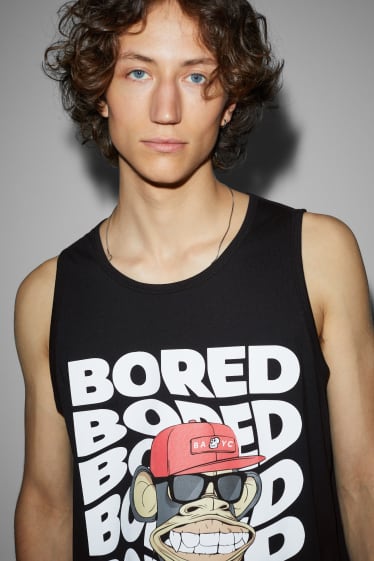 Clockhouse niños - Camiseta sin mangas - BORED APE - negro