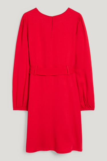 Kids Girls - Kleid mit Gürtel - rot