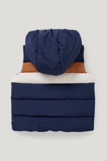 Baby Boys - Micky Maus - Baby-Steppweste mit Kapuze - blau