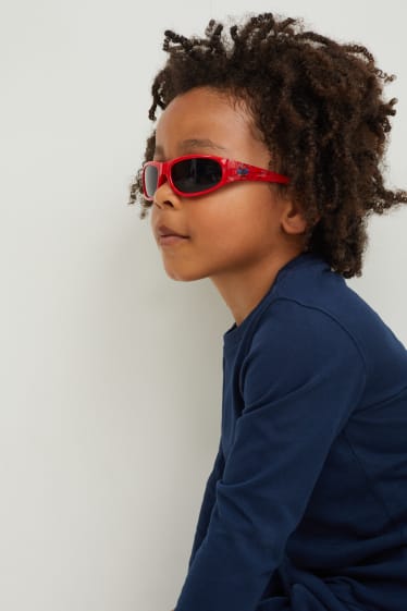 Niños - Spider-Man - gafas de sol - rojo