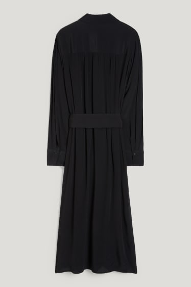 Damen - Blusenkleid - schwarz