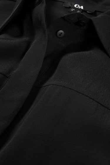Damen - Blusenkleid - schwarz