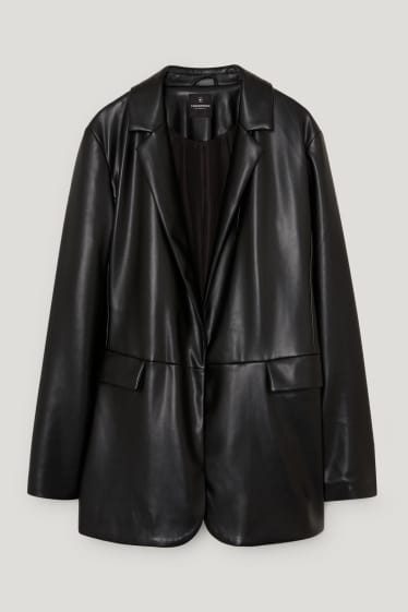 Clockhouse femme - CLOCKHOUSE - blazer - regular fit - similicuir - noir