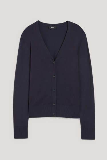 Damen - Basic-Strickjacke - dunkelblau