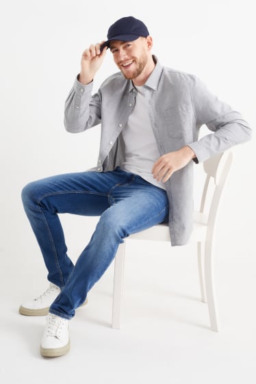 Herren - Oxford Hemd - Regular Fit - Button-down - grau