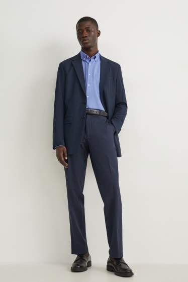 Heren - Oxford overhemd - regular fit - button down - blauw
