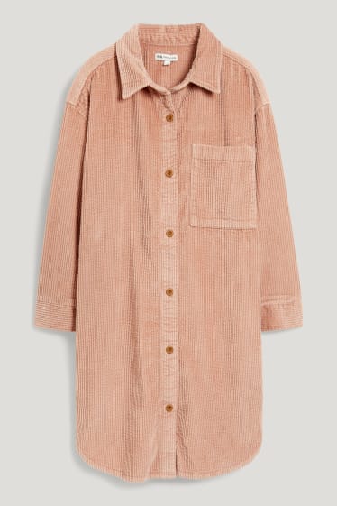 Kids Girls - Cordkleid - apricot
