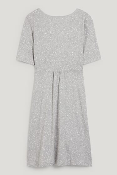 Dona - Camisa de dormir de lactància - de piquets - gris clar jaspiat