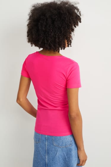 Kobiety - T-shirt basic - różowy
