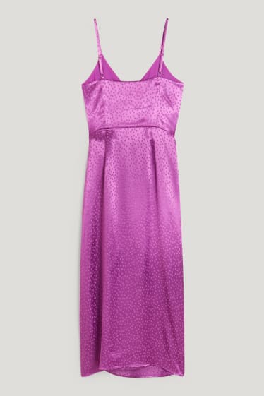 Women - Wrap dress - polka dot - violet
