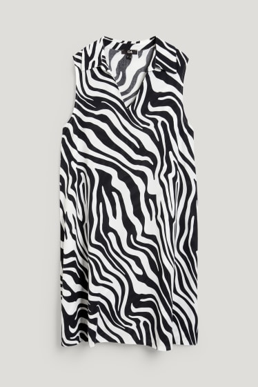 Women - Shirt dress - patterned - black / white