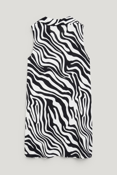 Women - Shirt dress - patterned - black / white
