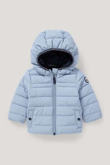 Baby Boys - Baby-Steppjacke mit Kapuze - hellblau