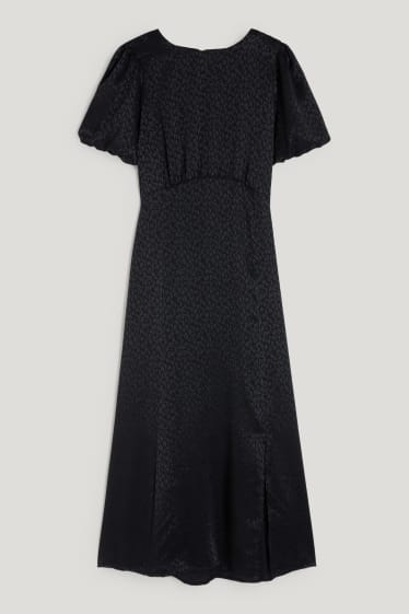 Damen - Empirekleid - gemustert - schwarz