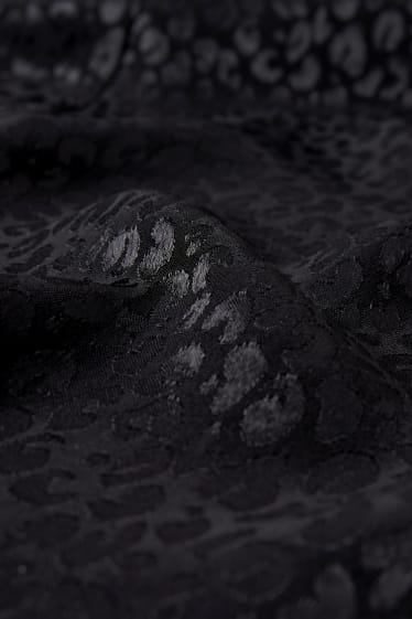Damen - Empirekleid - gemustert - schwarz