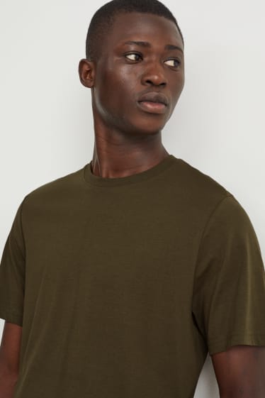 Heren - T-shirt - kaki