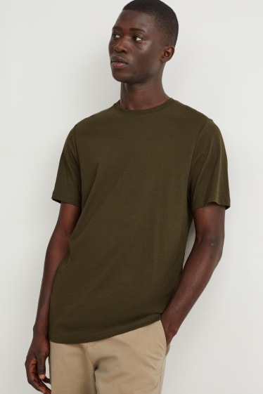 Heren - T-shirt - kaki