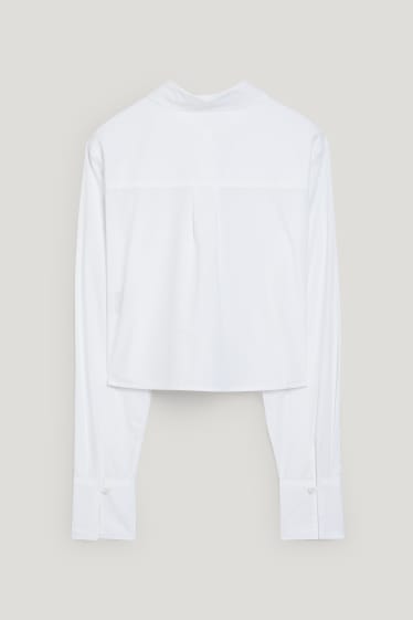 Clockhouse Girls - CLOCKHOUSE - Crop Bluse - weiß