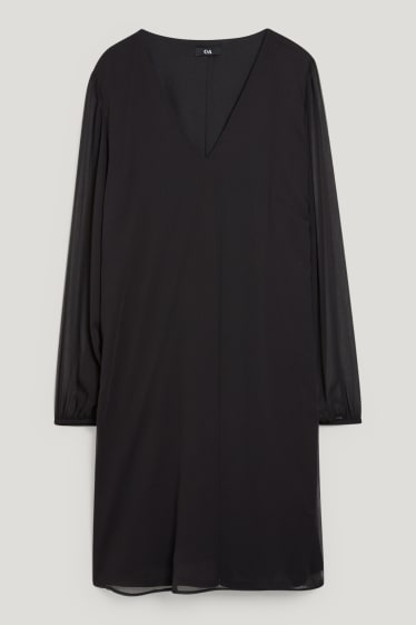 Femmes - Robe en mousseline - noir