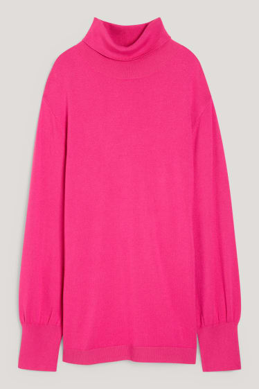 Damen - Rollkragenpullover - pink