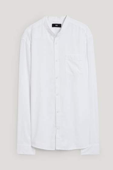 Clockhouse Boys - Hemd - Regular Fit - Stehkragen - weiß