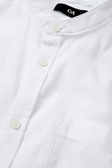 Clockhouse Boys - Hemd - Regular Fit - Stehkragen - weiß