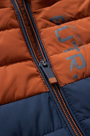 Toddler Boys - Giacca trapuntata con cappuccio - marrone scuro