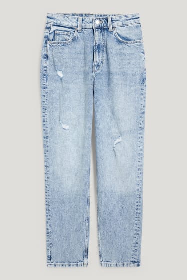 Women - Mom jeans - high waist - LYCRA® - denim-light blue
