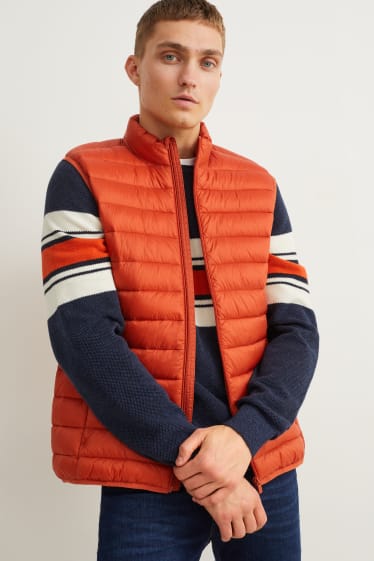 Herren - Steppweste - dunkelorange