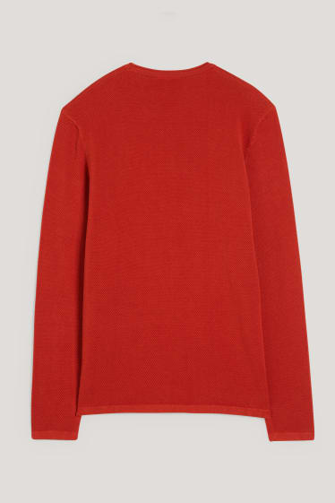 Herren - Pullover - dunkelorange