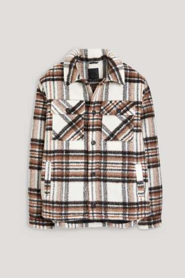 Clockhouse Boys - Hemdjacke - kariert - beige
