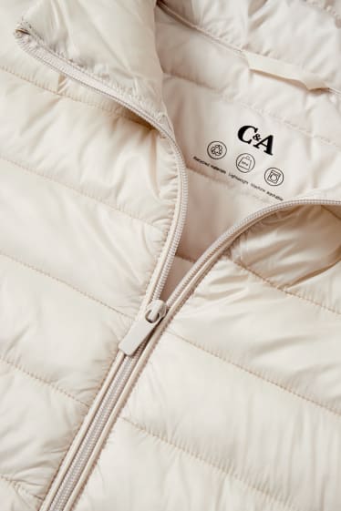 Mujer - Chaqueta acolchada con capucha - crema
