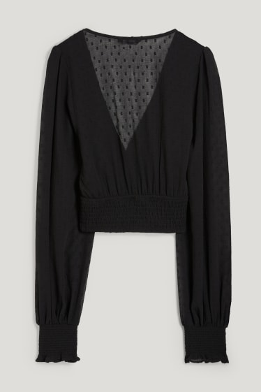 Clockhouse Girls - CLOCKHOUSE - Crop Bluse - schwarz
