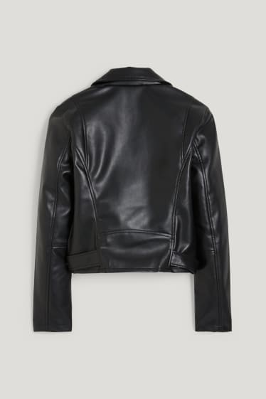Clockhouse Girls - CLOCKHOUSE - Bikerjacke - Lederimitat - schwarz