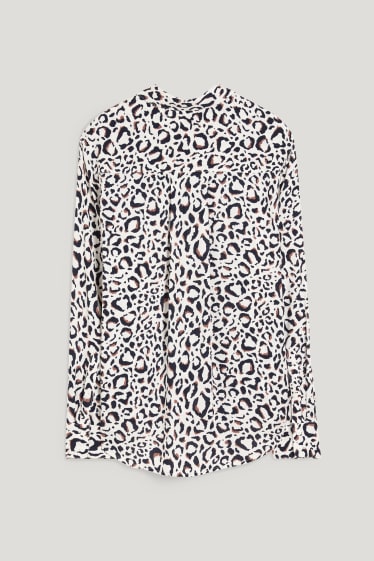 Damen - Bluse - gemustert - cremeweiß