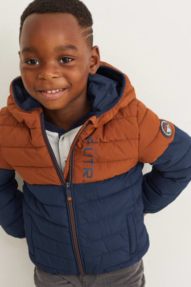 Toddler Boys - Giacca trapuntata con cappuccio - marrone scuro
