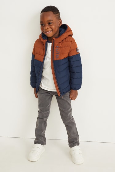 Toddler Boys - Giacca trapuntata con cappuccio - marrone scuro