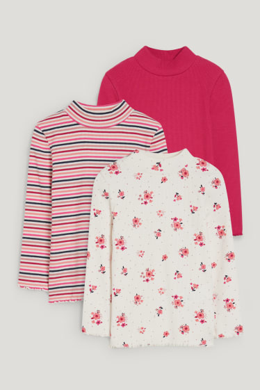 Toddler Girls - Multipack 3er - Rollkragenshirt - cremeweiß