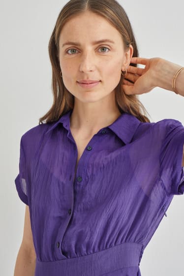 Women - Shirt dress - purple