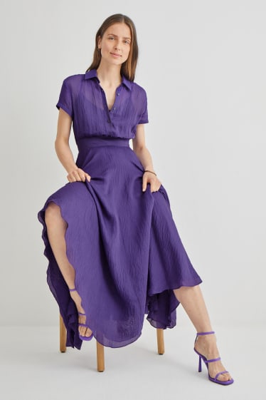 Women - Shirt dress - purple