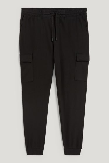 Herren - Cargo-Jogginghose - schwarz